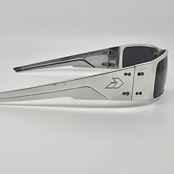 *SOLD* Gatorz Octane Polished Silver Frame Grey Lens Sunglasses w/ Ammo Box Case - Picture 6 of 16